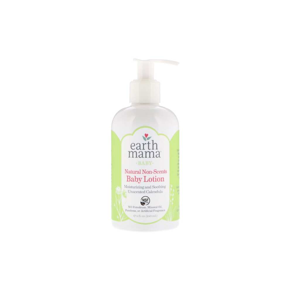 , Baby Lotion, Unscented Calendula, 240Ml Earth Mama