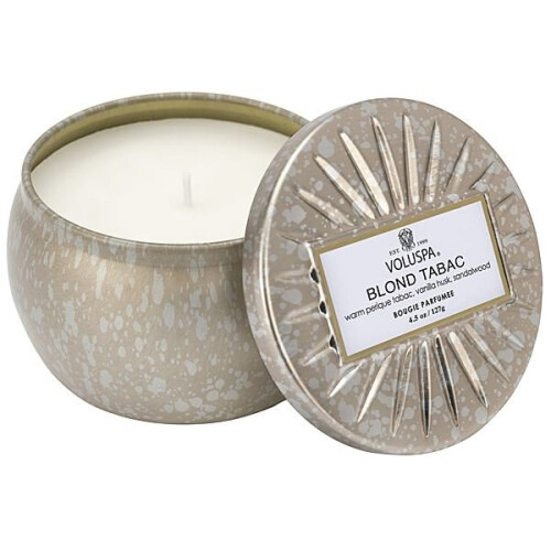 Voluspa Voluspa Mini Candle in Star Embossed Tin - Blond Tabac