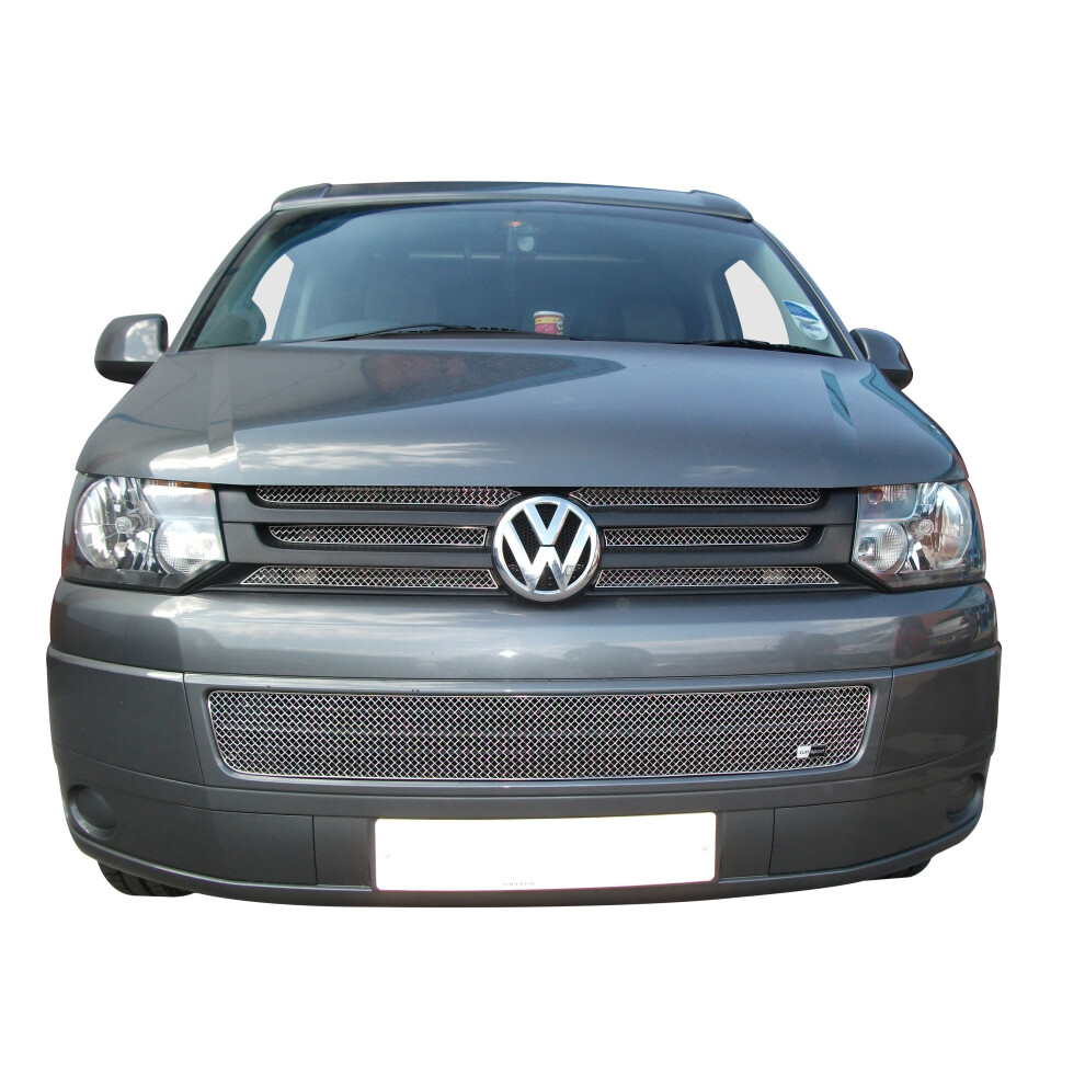 (Silver) Vw T5 Van - Front Grille Set (2010 To 2015) Silver 5060448594344
