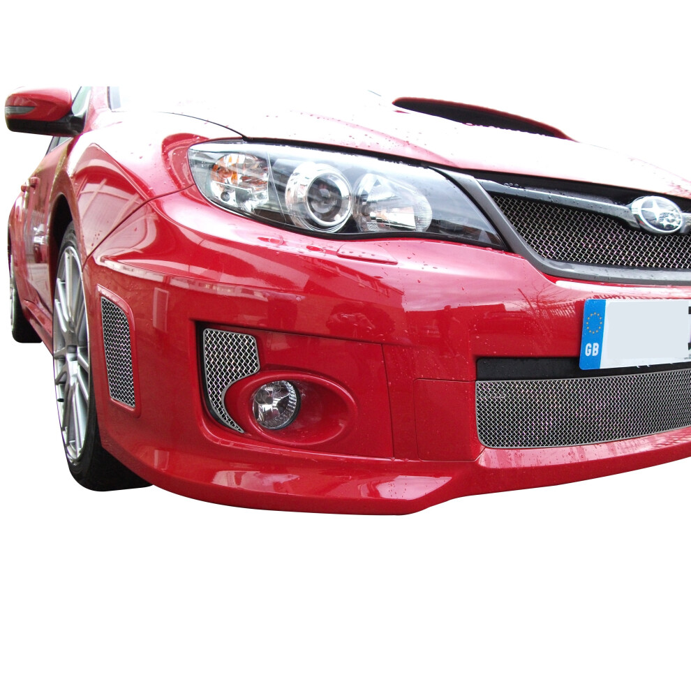 (Silver) Subaru Impreza Sti - Full Grille Set (2011 To 2014) Silver 5060448593774