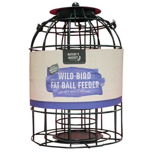 Natures Market BF008FB Squirrel Guard Hanging Fat Ball Feeder