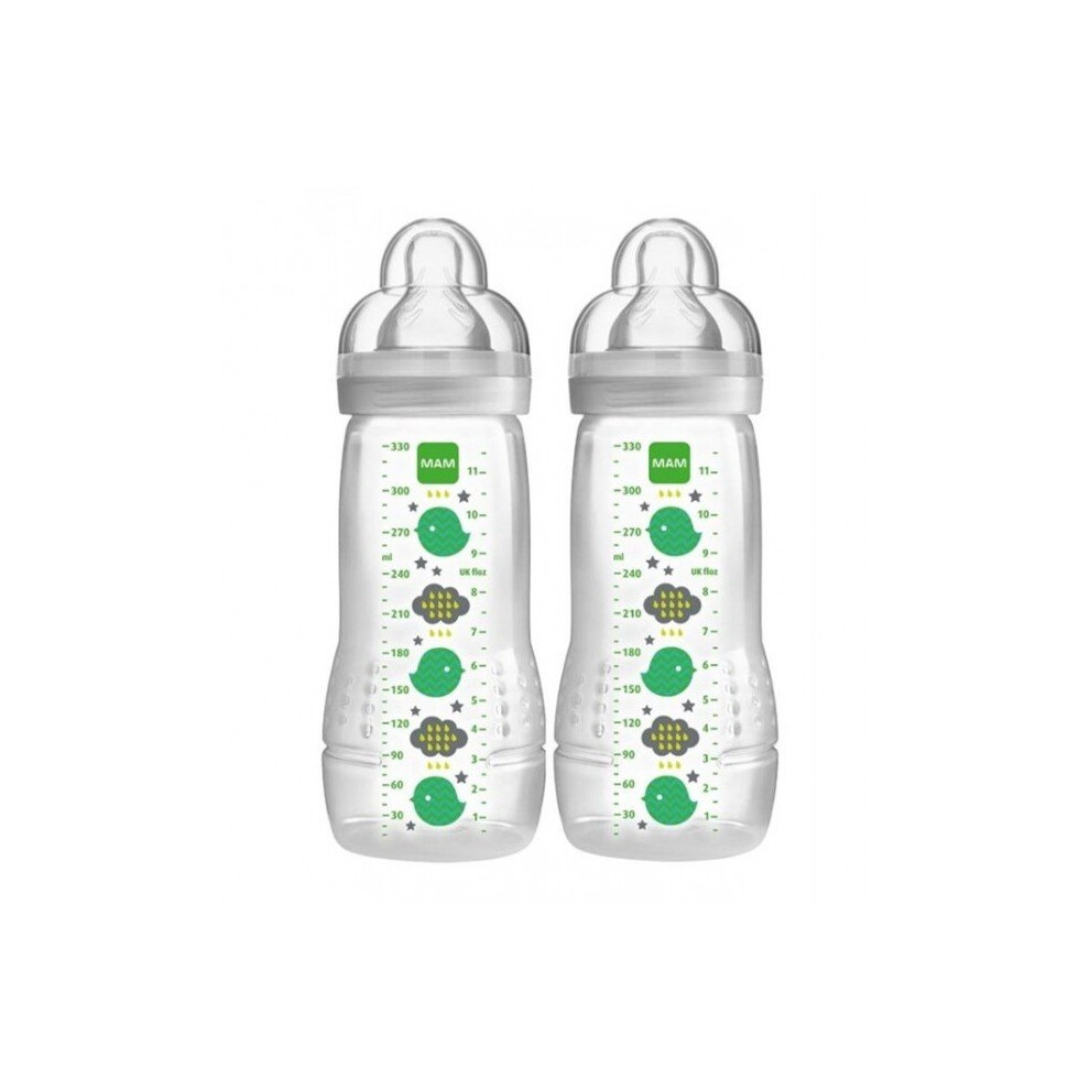 MAM Easy Active Baby Bottle, 330 ml, Pack of 2