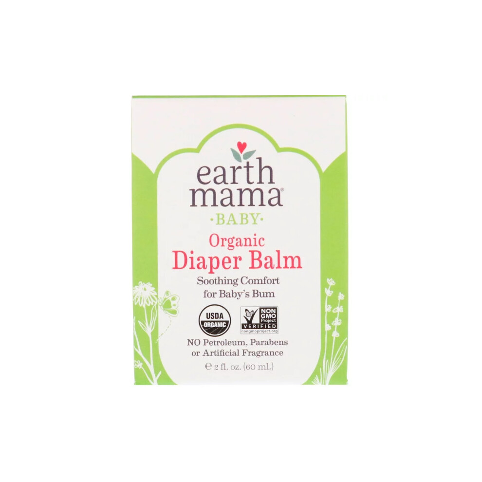 Earth Mama, Baby, Organic Diaper Balm, 2 Fl Oz (60 Ml) Earth Mama Angel Baby