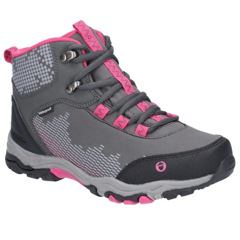 (10 Child UK, Grey/Pink) Cotswold Childrens/Kids Ducklington Lace Up Hiking Boots