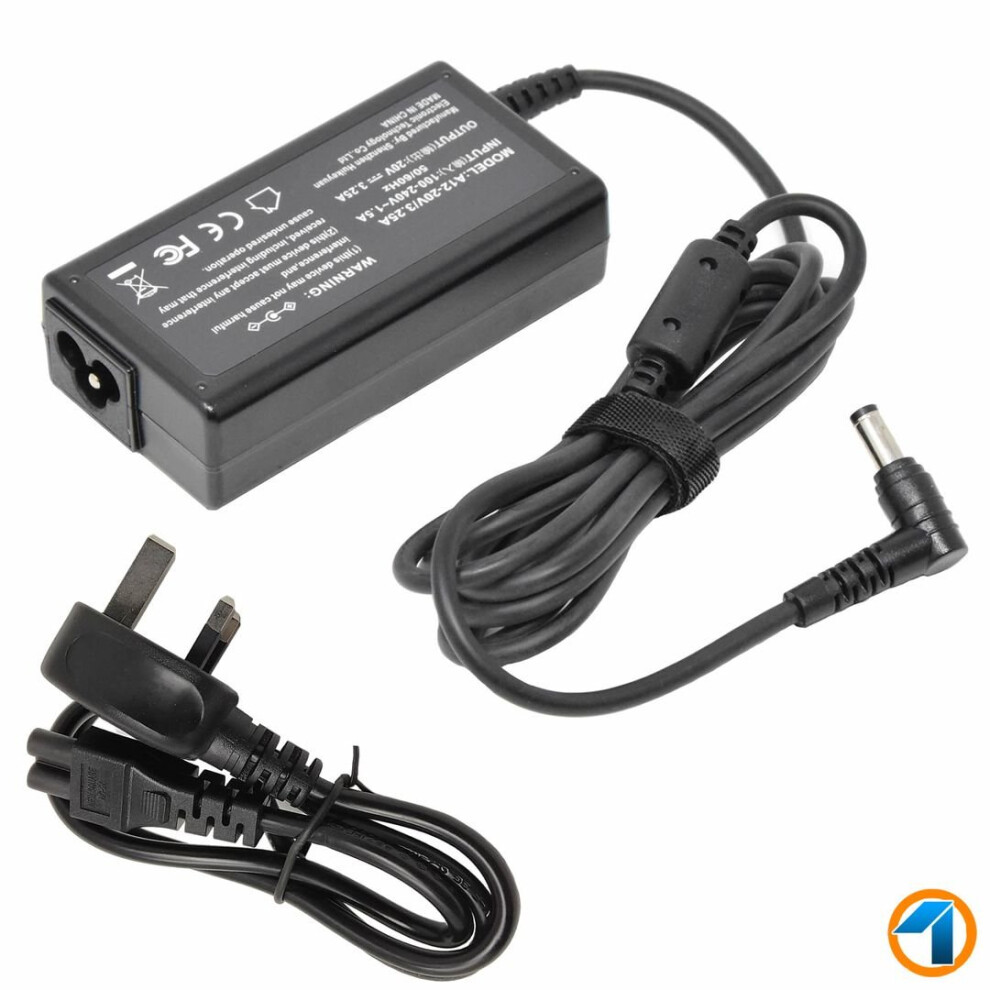 Lenovo G580 Laptop Charger + Mains Cable