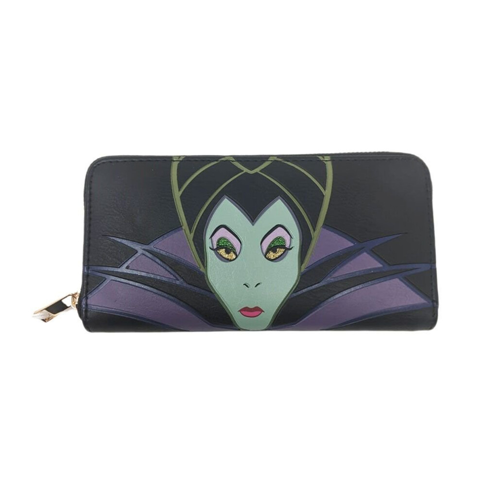 Disney Maleficent 2 Patched Zip Around Purse Green