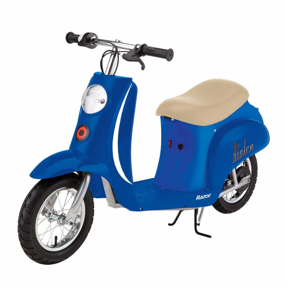 Razor Pocket Mod Miniature Euro 24 Volt Electric Retro Scooter, Blue