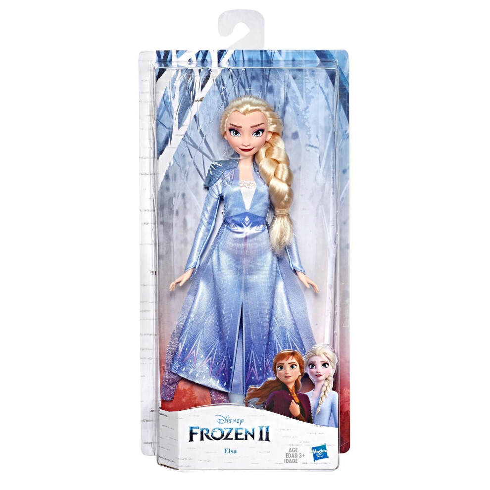 Disney Frozen 2 Elsa Fashion Doll With Long Blonde Hair and Blue Outfit