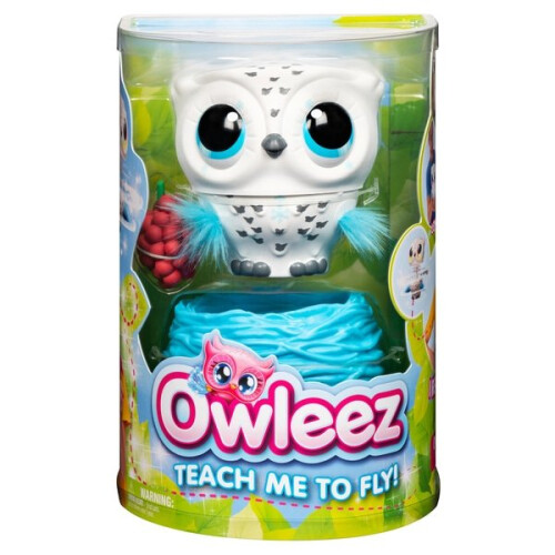 Owleez Flying Baby Owl Interactive Toy with Lights and Sounds White on OnBuy