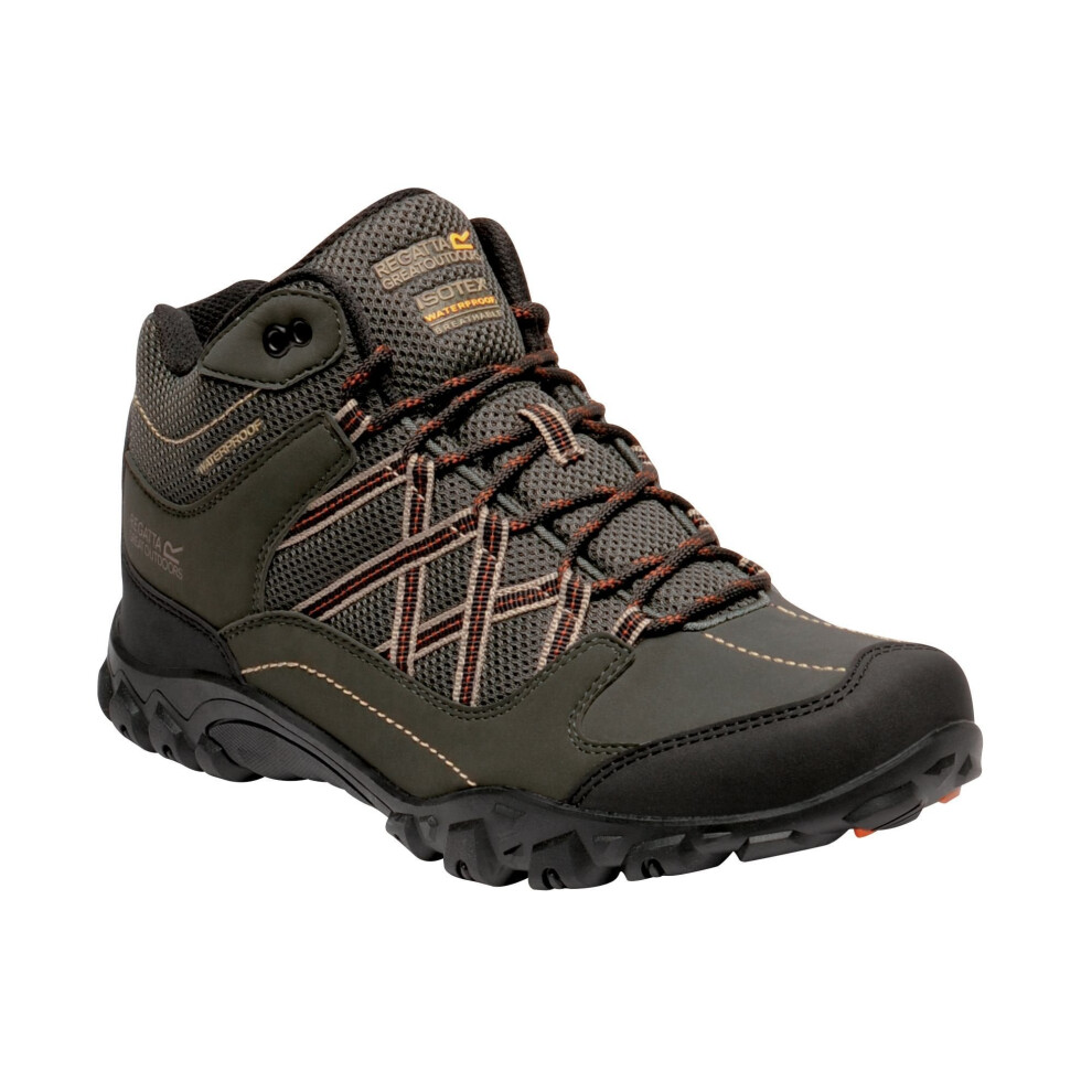 (12 UK, Bayleaf/Burnt Umber) Regatta Mens Edgepoint Mid Waterproof Hiking Shoes