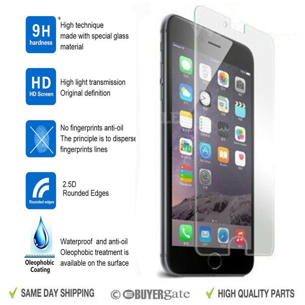 GENUINE Tempered GLASS Screen Protector For Apple iPhone 6S & 6 PREMIUM