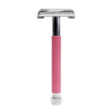 Parker 29L Pink Texture Long Handle Safety Razor