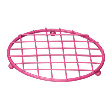 Helix Round Metal Trivet Kitchen Worktop Protector Hot Pan Pot Heat Stand Pink