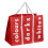Premier Housewares Red W/White 3 Sect Laundry Bag 63 X 32 X 47Cm Approx 1