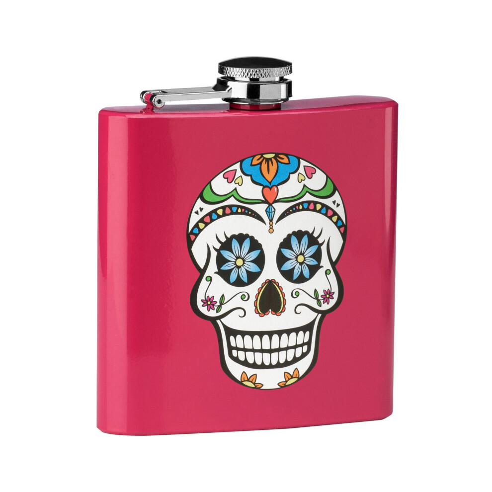 Skull Design Hip Flask