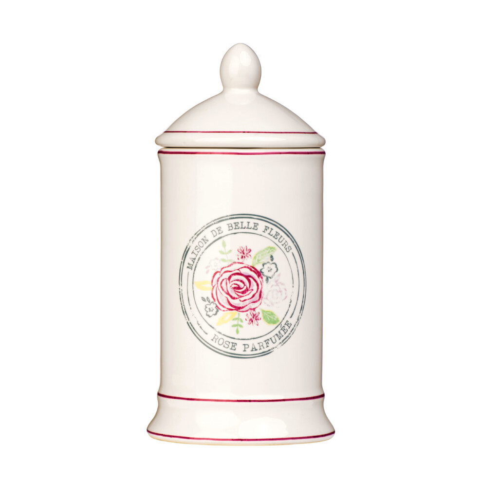 Belle Cotton Pad Ear Bud Jar Holder Cotton Wool Ball Cosmetic Organiser Cream