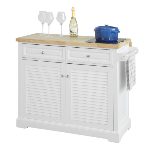 SoBuy® FKW84WN, Extendable Kitchen Storage Trolley Kitchen on OnBuy