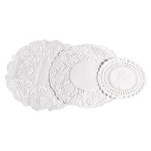 30 Pieces White Round Paper Doilies Tableware Party Occasions Wedding Decoration