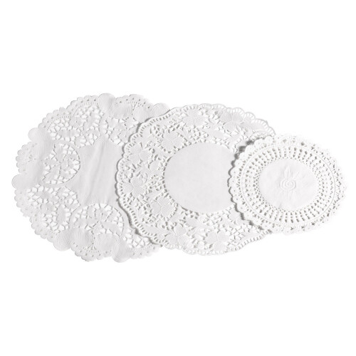 Premier Housewares 30 Pieces White Round Paper Doilies Tableware Party Occasions Wedding Decoration