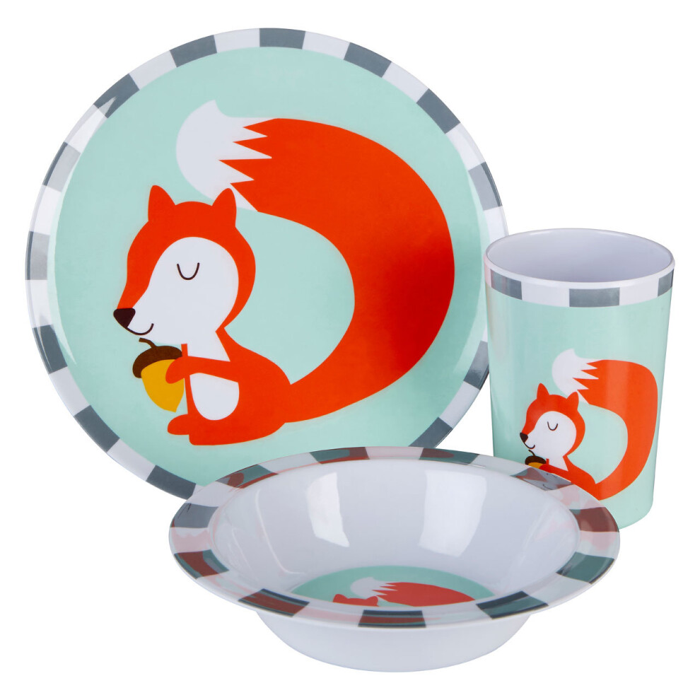 Interiors By Premier Vibrant Kids Susie Squirrel Dinner Set, Durable Children Dining Set, Compact Susie Squirrel Dining Set