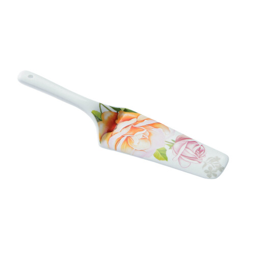 Premier Housewares Peach Rose Porcelain Serving Pastry Cake Slice Server Kitchen Tool Utensil New