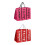 Premier Housewares Red W/White 3 Sect Laundry Bag 63 X 32 X 47Cm Approx 2