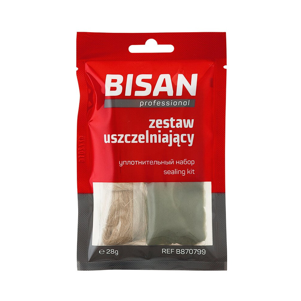 Bisan Disposable Sealing Set Thread Paste + Linen Flax Plumbers Pipework Sealant Small