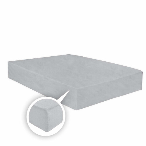 ( Grey, Single) Thermal Flannelette Fitted Sheet 25cm 100% Brushed Soft Cotton