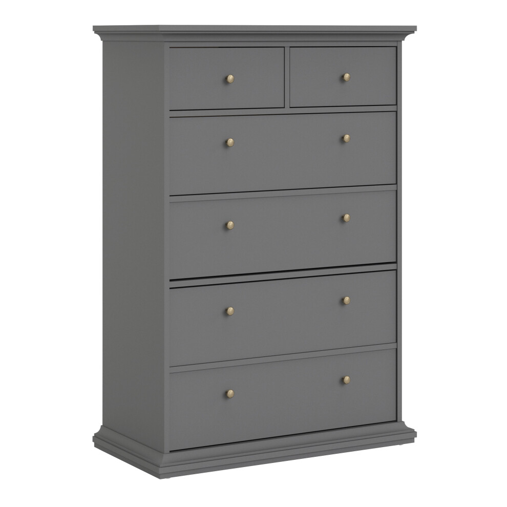 Chest Of 6 Drawers In Matt Grey