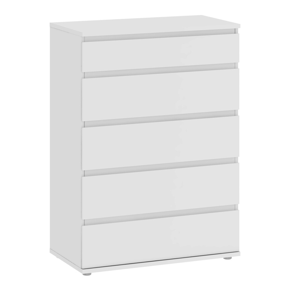 Chest of 5 Drawers in White