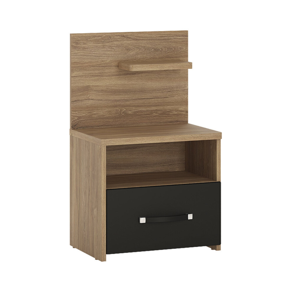 1 drawer bedside with open shelf (RH)