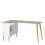 Desk 2 Drawer in White and Oak 1
