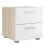 Bedside 2 Drawers in Oak with White High Gloss 1
