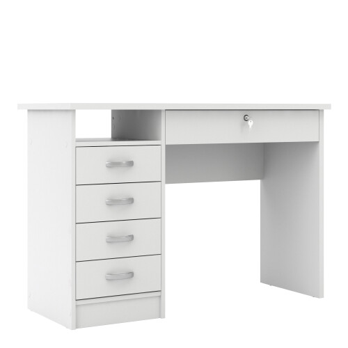 Desk 5 Drawers in White