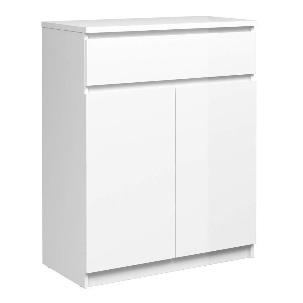 Sideboard - 1 Drawer 2 Doors in White High Gloss
