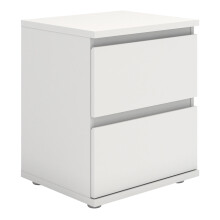 Bedside 2 Drawer in White