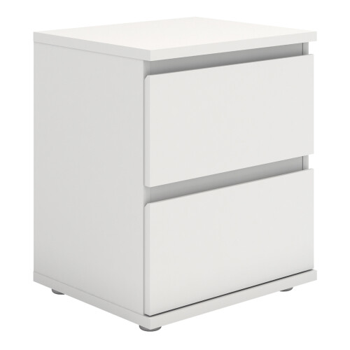 Bedside 2 Drawer in White