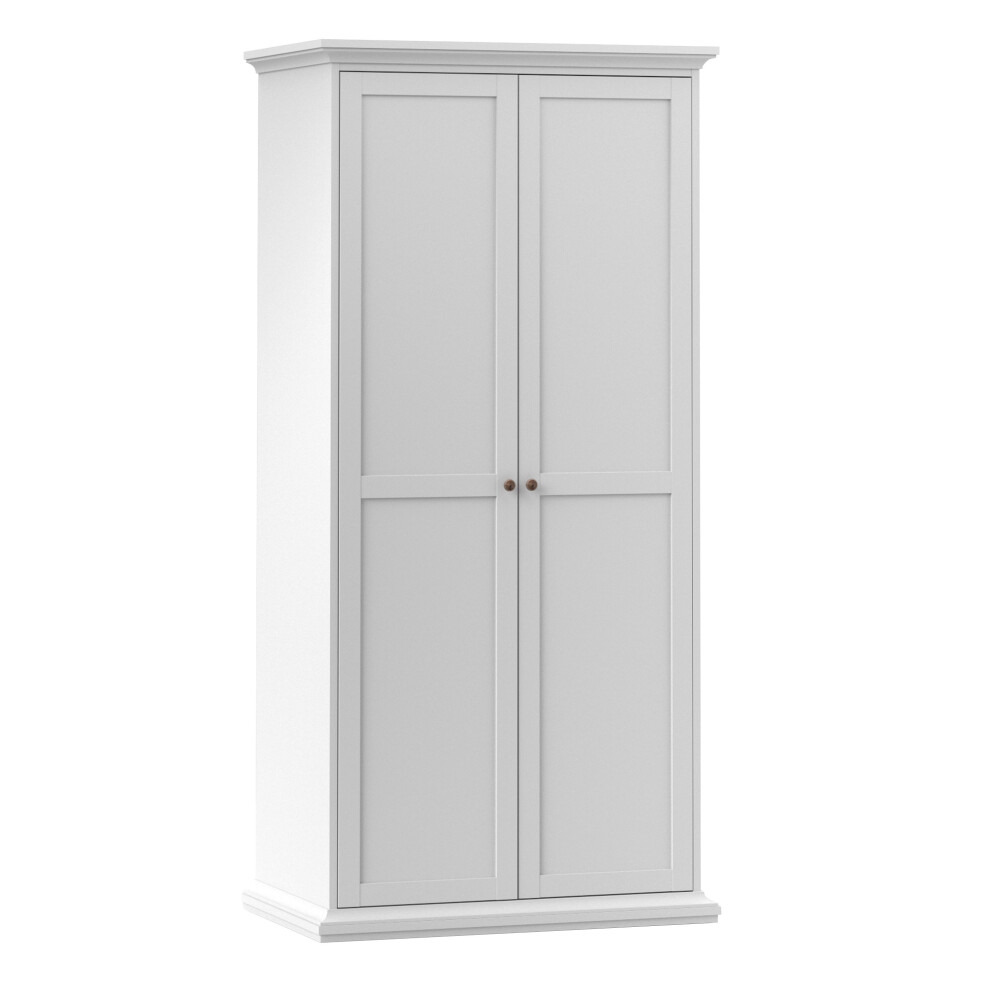 Wardrobe with 2 Doors in White