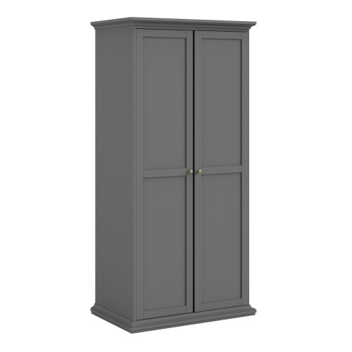 Wardrobe with 2 Doors in Matt Grey