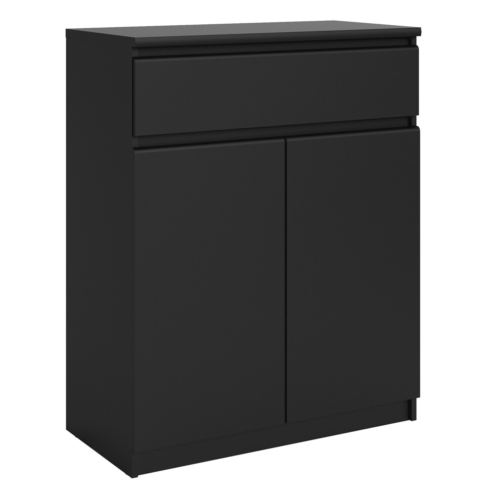 Sideboard - 1 Drawer 2 Doors in Black Matt