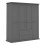 Wardrobe with 4 Doors & 2 Drawers in Matt Grey 1