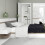 Kingsize Bed in white gloss with an Oak trim with Lift Up Function 5