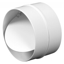 (100mm) Anti Backdraft Non-Return Pipe Connection White PVC Round Grille