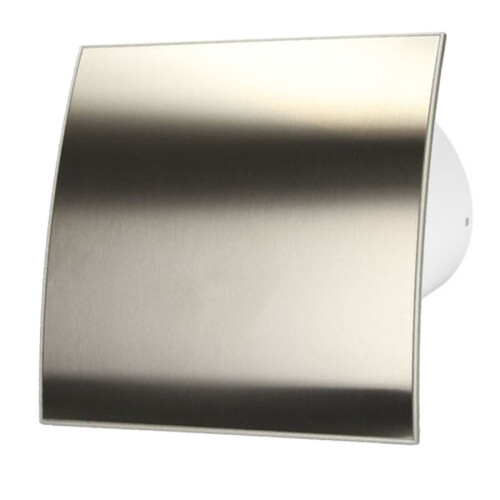 Awenta 100mm Pull Cord Extractor Fan Matte Black Glass Front Panel ESCUDO Wall Ceiling