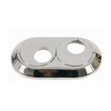 (15mm) Double Pipe Cover Chrome PVC Radiator Plastic Water Collar Rose