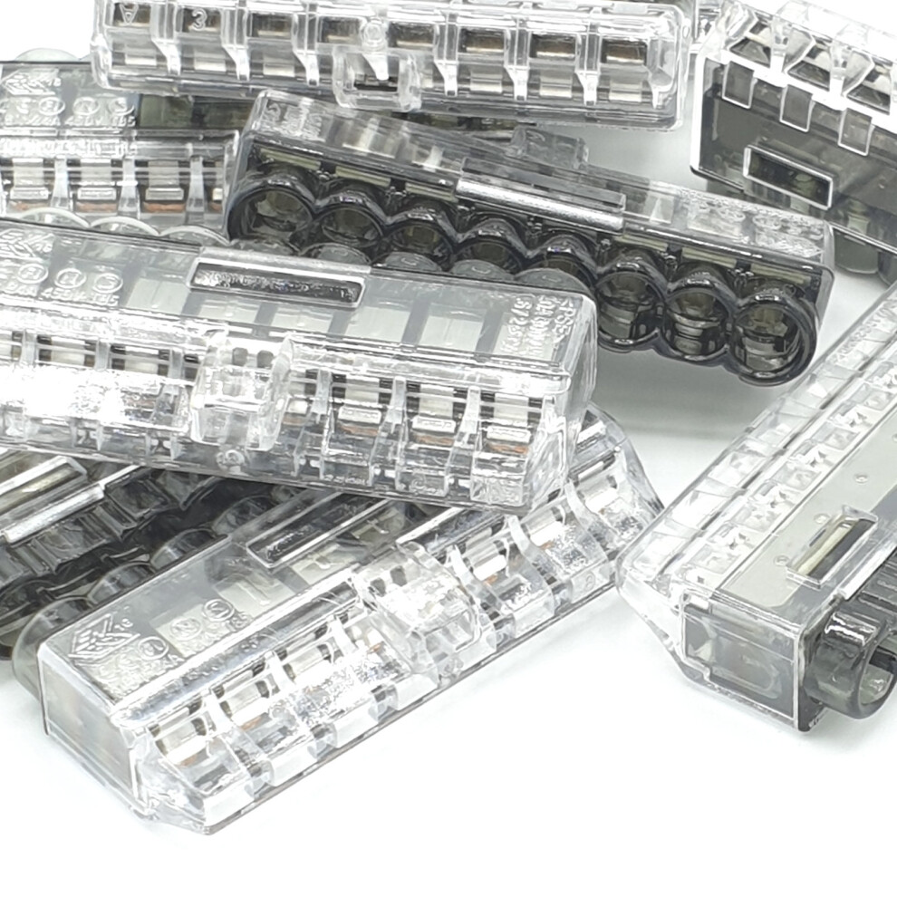 (8-Way) 10pcs Push In Terminals Wire Connectors HelaCon Plus Mini