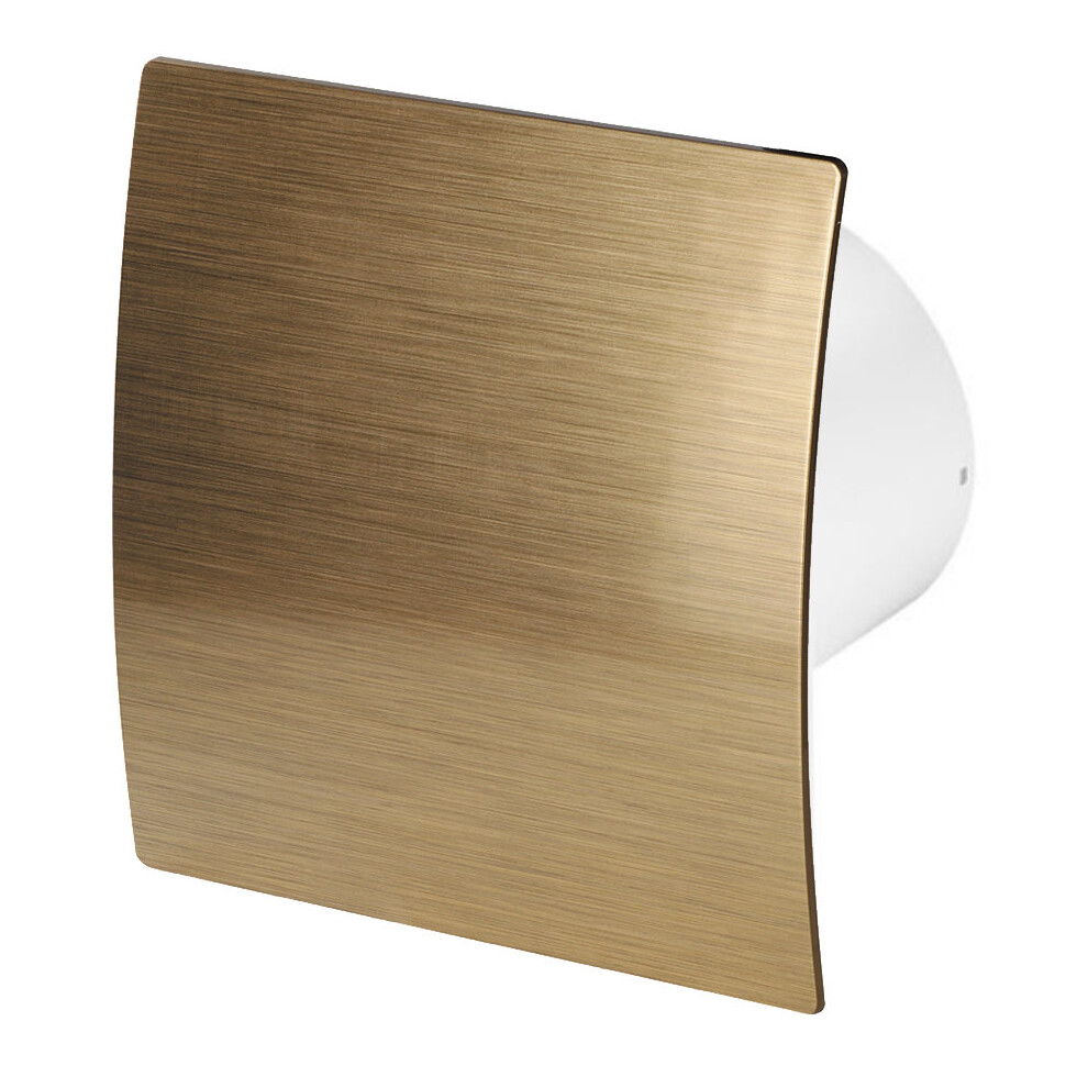 (Gold ABS) 125mm Humidity Sensor Extractor Fan Front Panel ESCUDO Wall Ceiling Ventilation