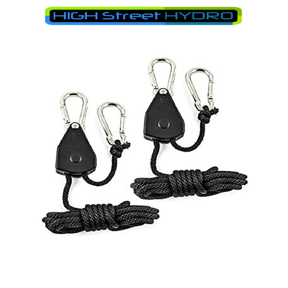 Rope Ratchet 1 Pair Of 1/8" Adjustable Rope Ratchet Grow Room 68Kgs Pair Highstreethydro Tm 715706309288