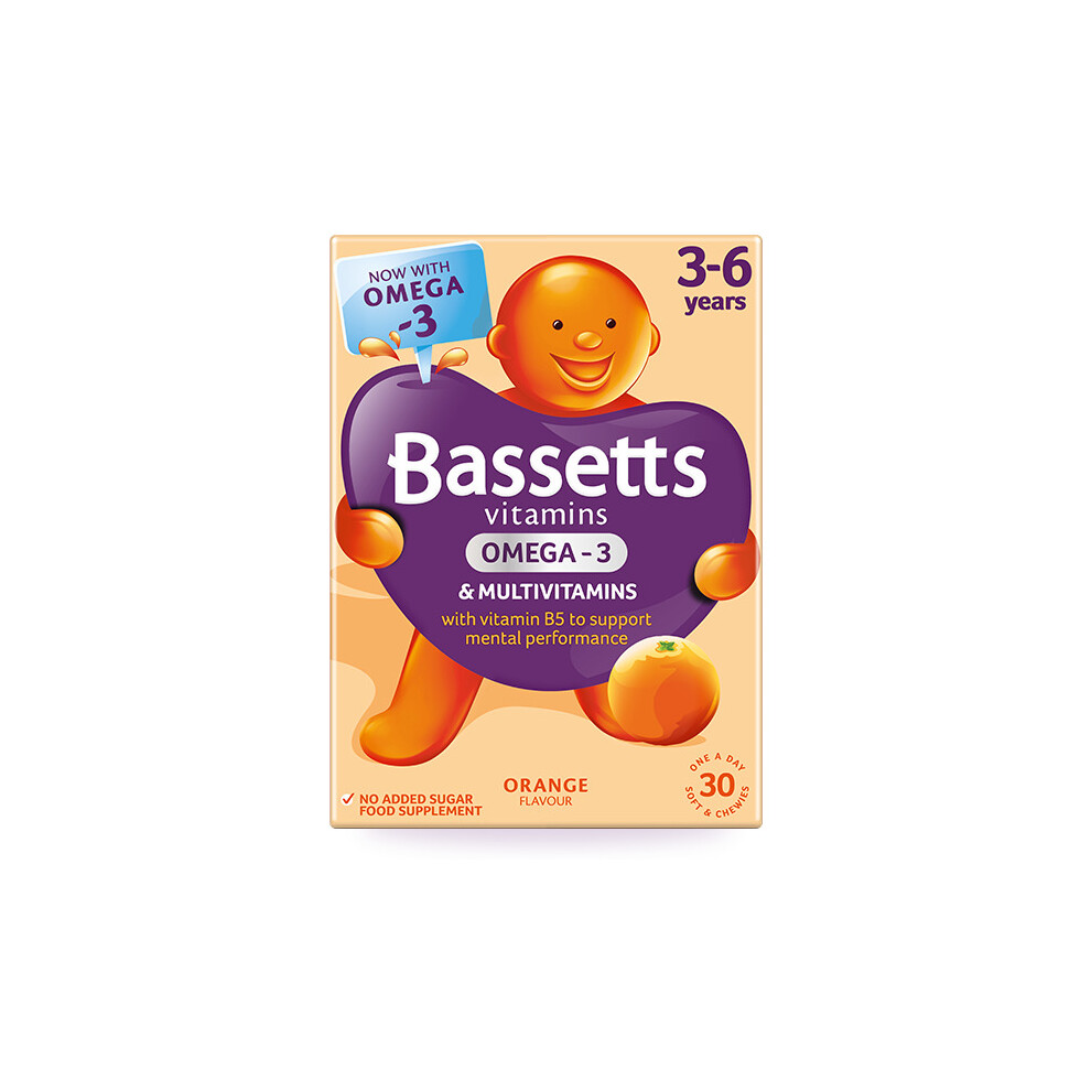 Bassetts Multivitamins Orange Flavour 3-6 Years - 30 chewies