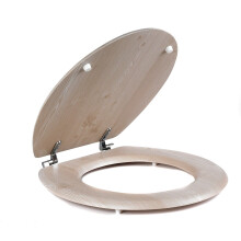 Beldray White Oak Veneer Toilet Seat Standard Oval Shape Easy Strong Alloy Fit